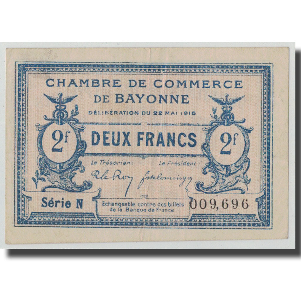 Frankreich, Bayonne, 2 Francs, 1916, SS+, Pirot:21-36
