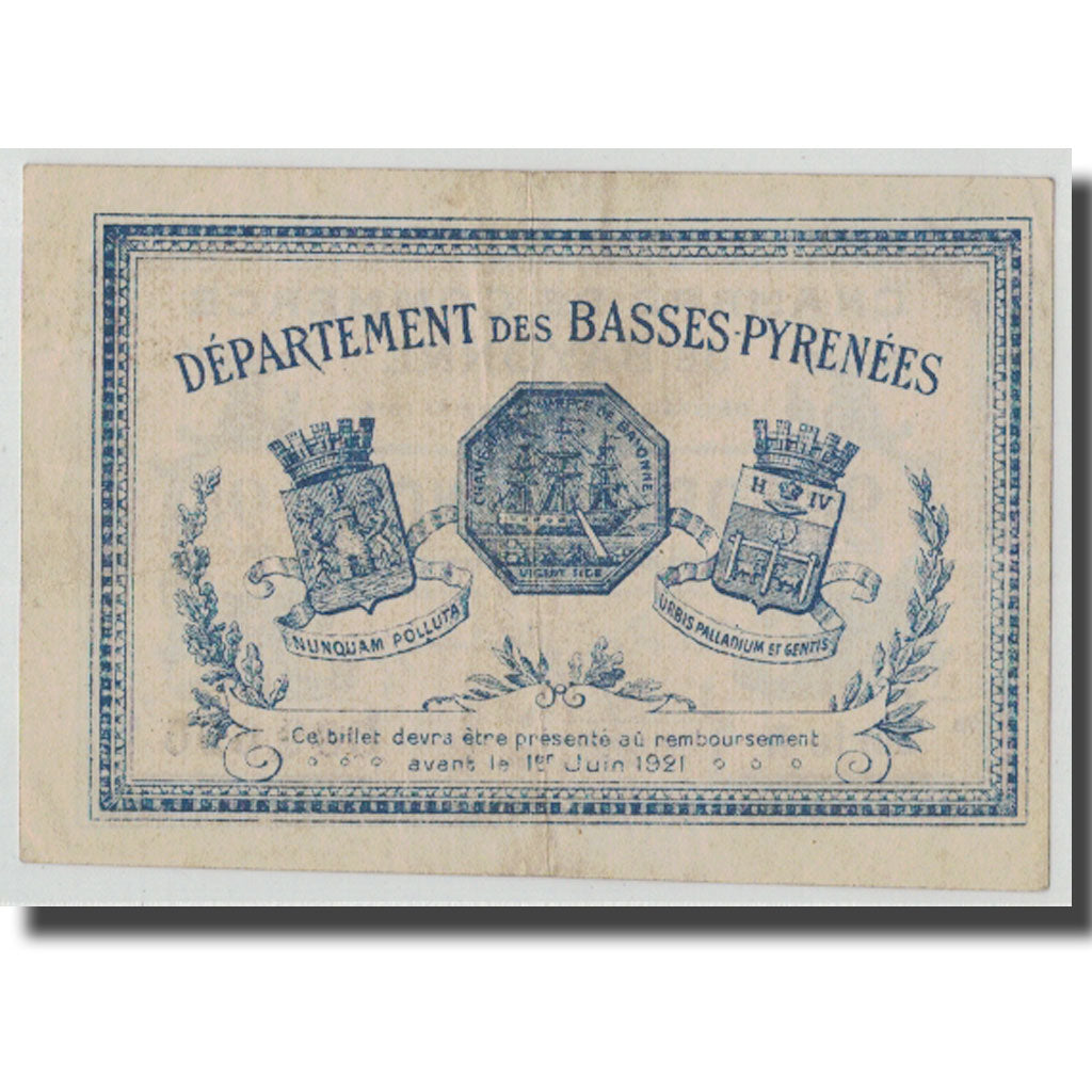 Frankreich, Bayonne, 2 Francs, 1916, SS+, Pirot:21-36