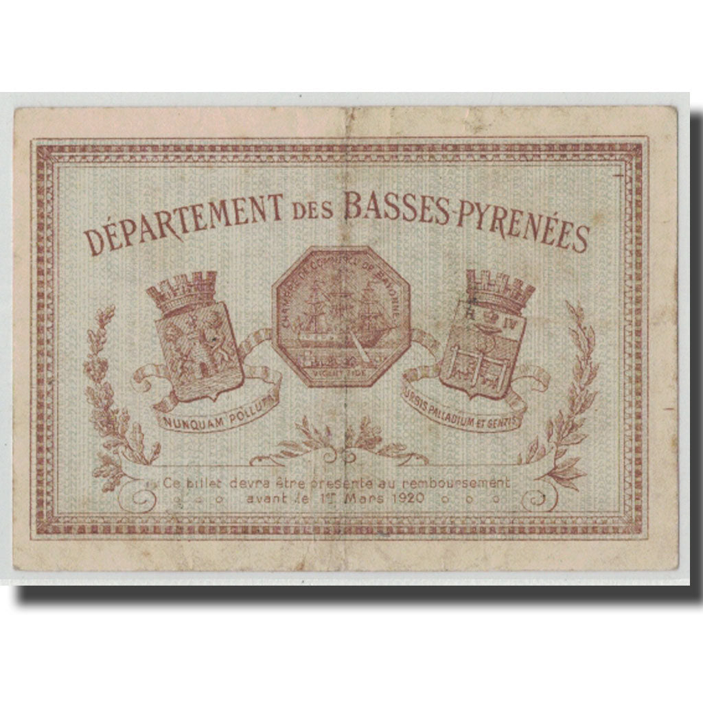 Frankreich, Bayonne, 50 Centimes, 1915, SS, Pirot:21-1