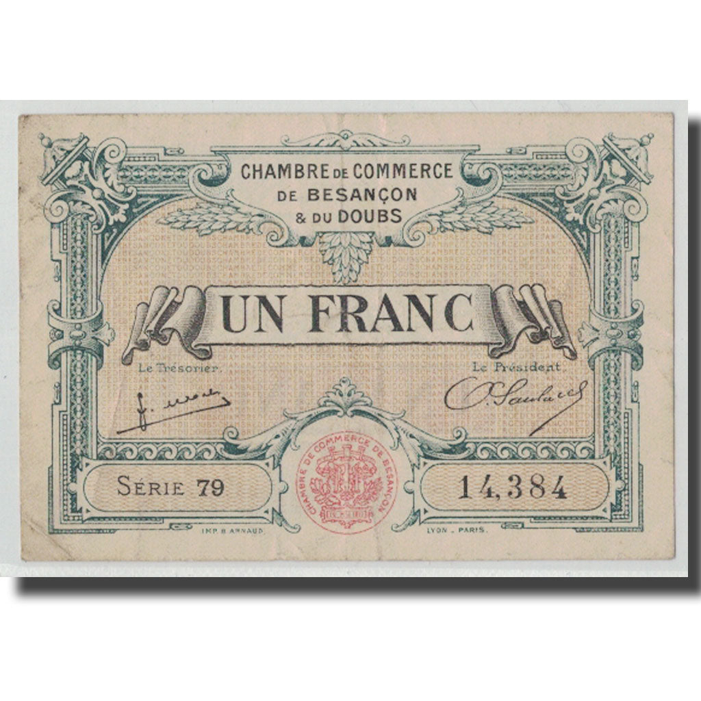 Frankreich, Besançon, 1 Franc, S+, Pirot:25-25