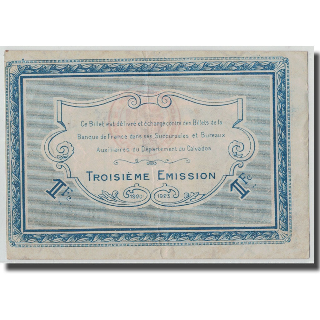 Francia, Caen et Honfleur, 1 Franc, 1920, BC+, Pirot:34.18