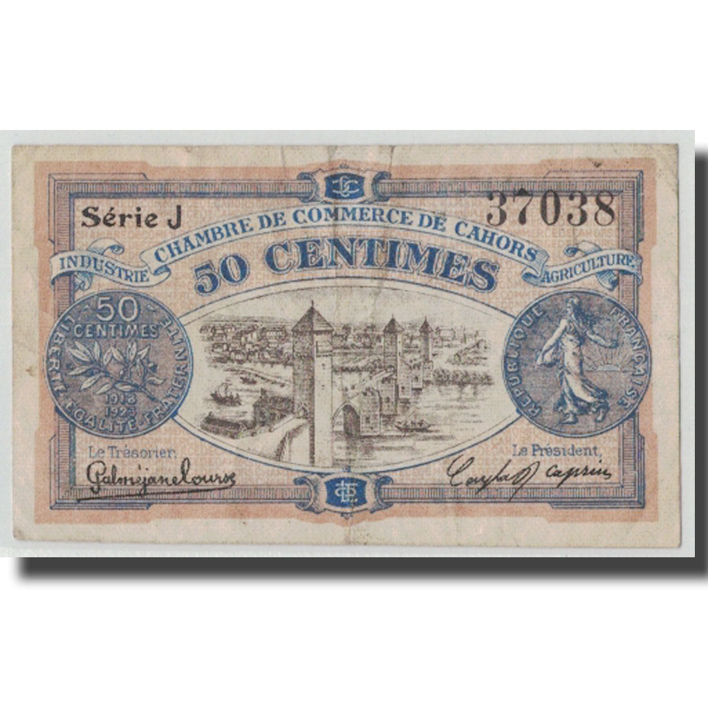 Frankrijk, Cahors, 50 Centimes, 1918, TB+, Pirot:35-21
