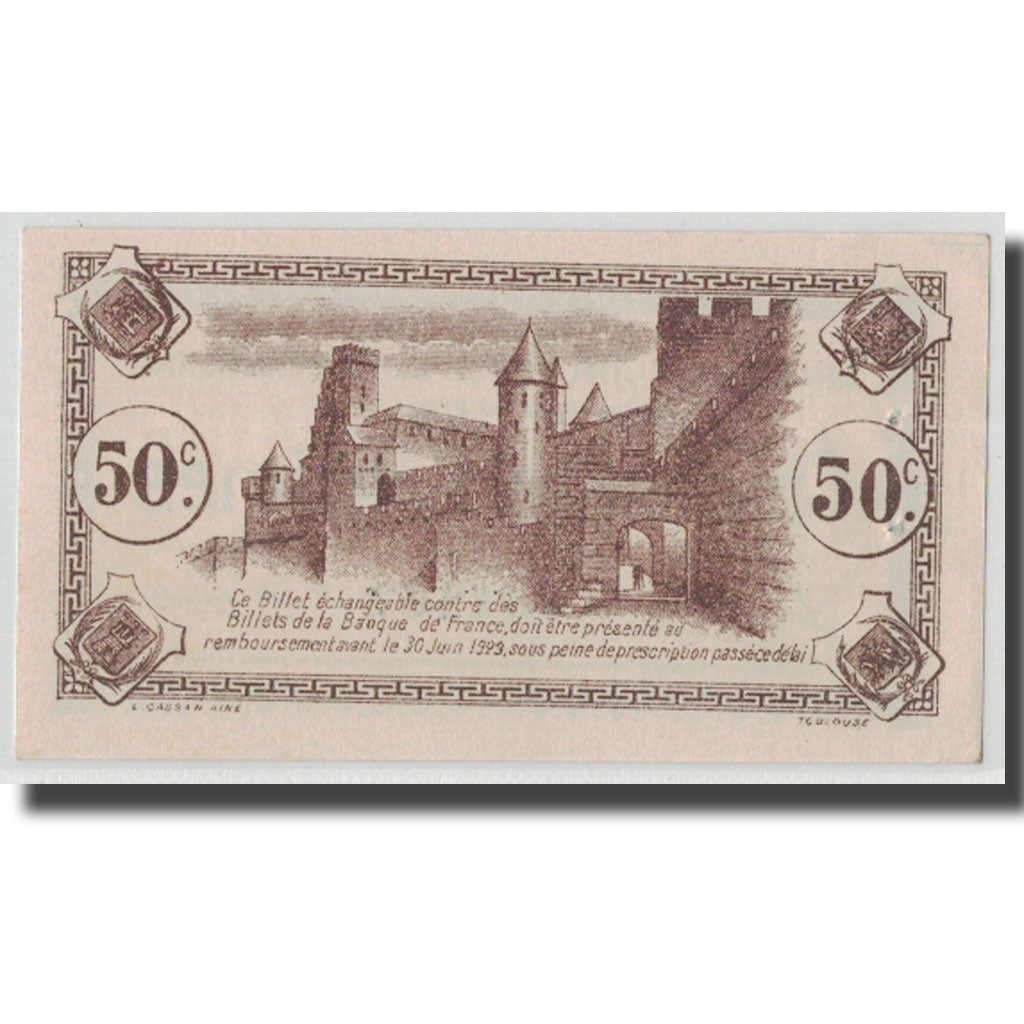 Frankreich, Carcassonne, 50 Centimes, 1920, UNZ-, Pirot:38-15