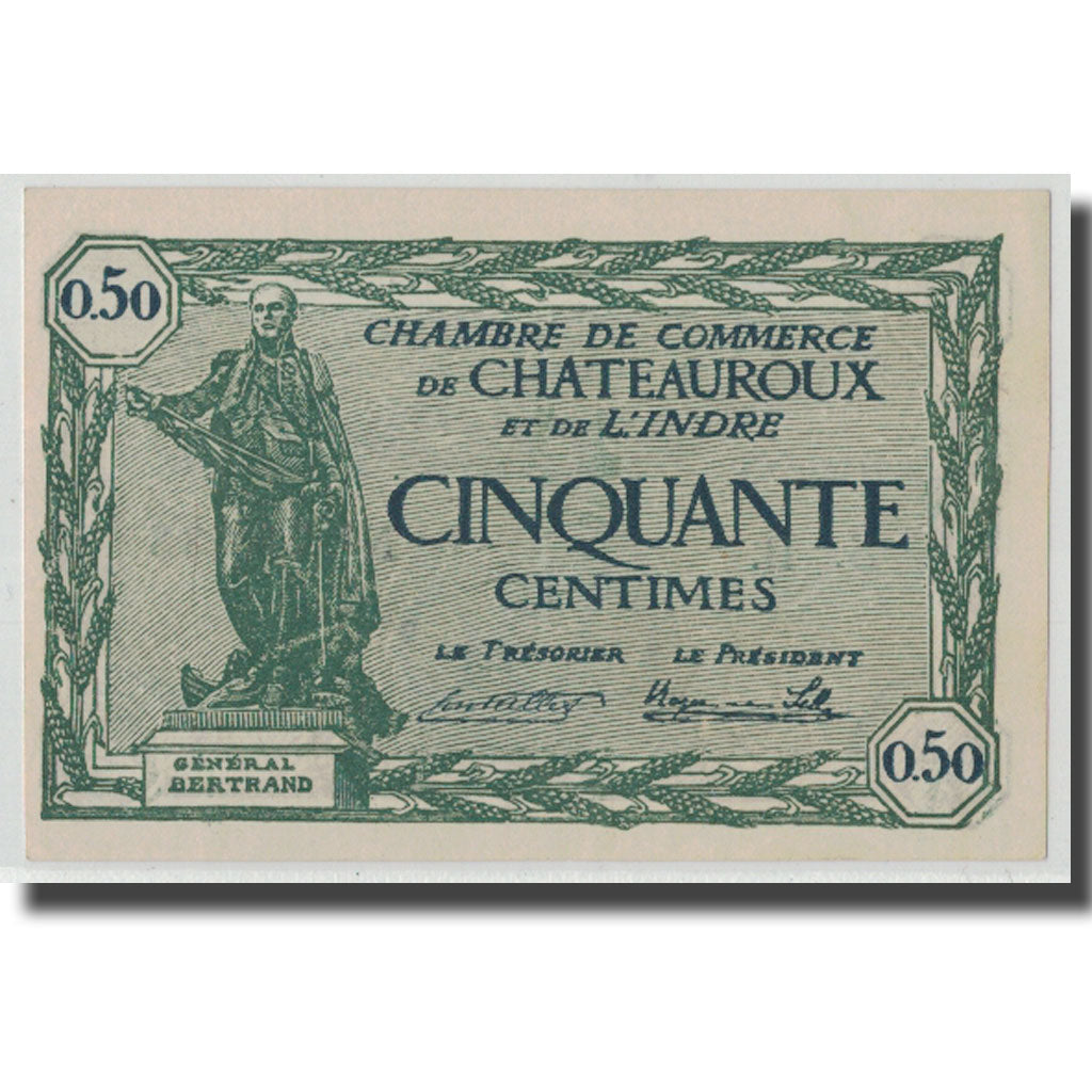 Frankreich, Chateauroux, 50 Centimes, 1922, UNZ, Pirot:46-28