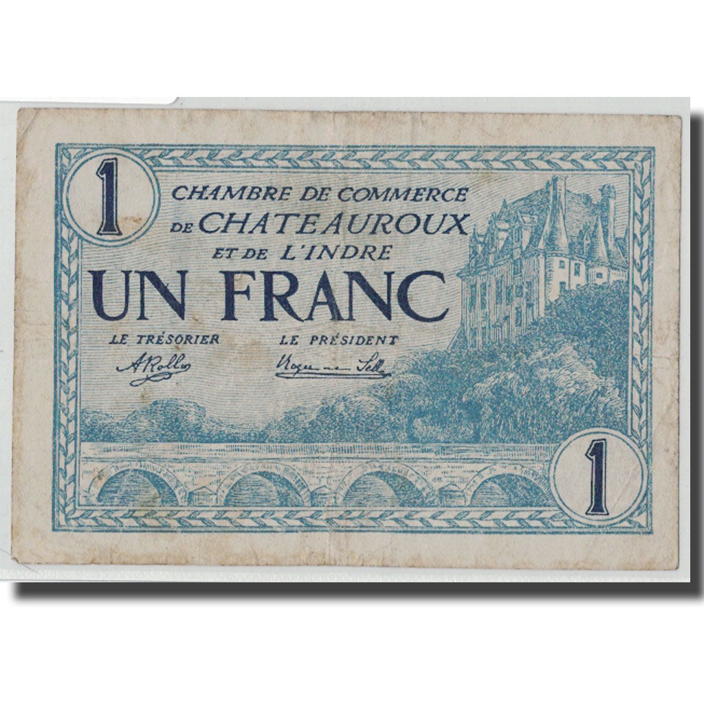 France, Chateauroux, 1 Franc, 1920, VF(30-35), Pirot:46-26