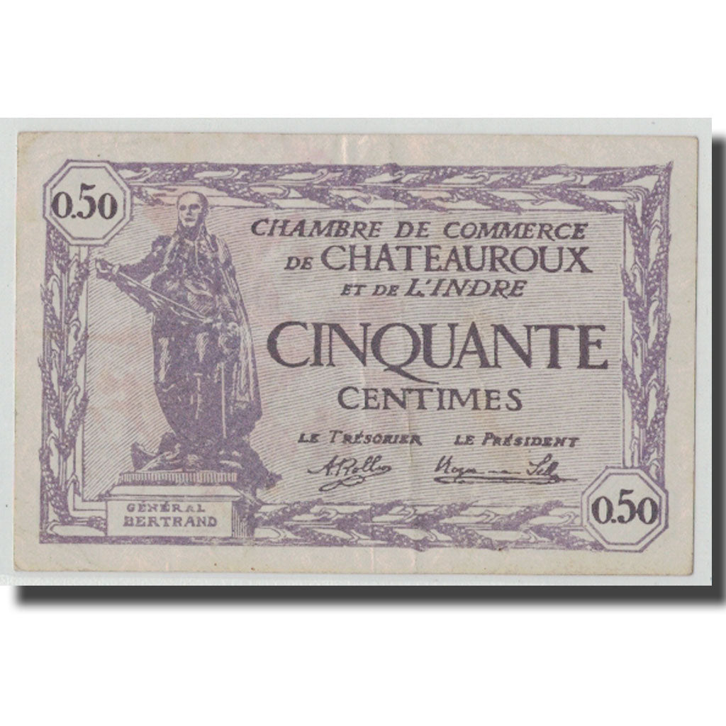 Frankrijk, Chateauroux, 50 Centimes, 1920, TTB, Pirot:46-24