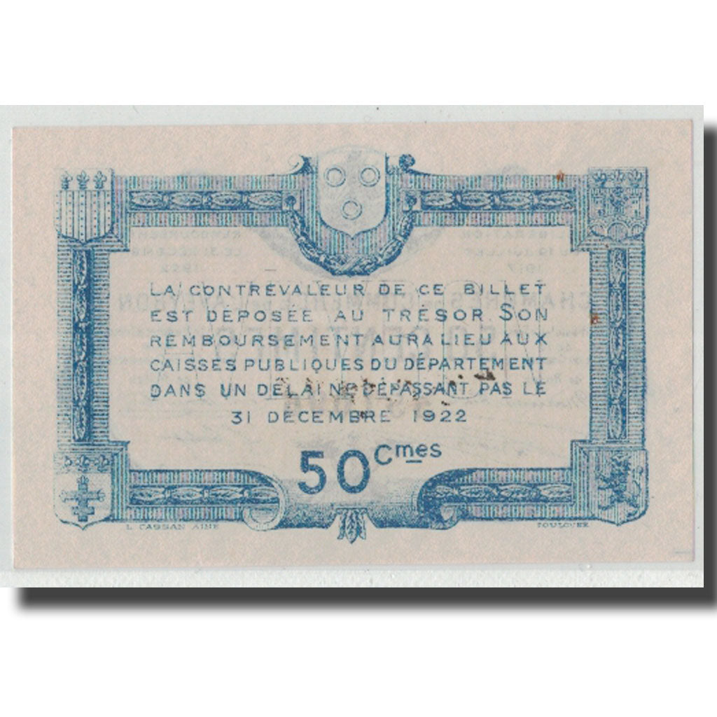 France, Aveyron, 50 Centimes, 1917, UNC(63), Pirot:108-11