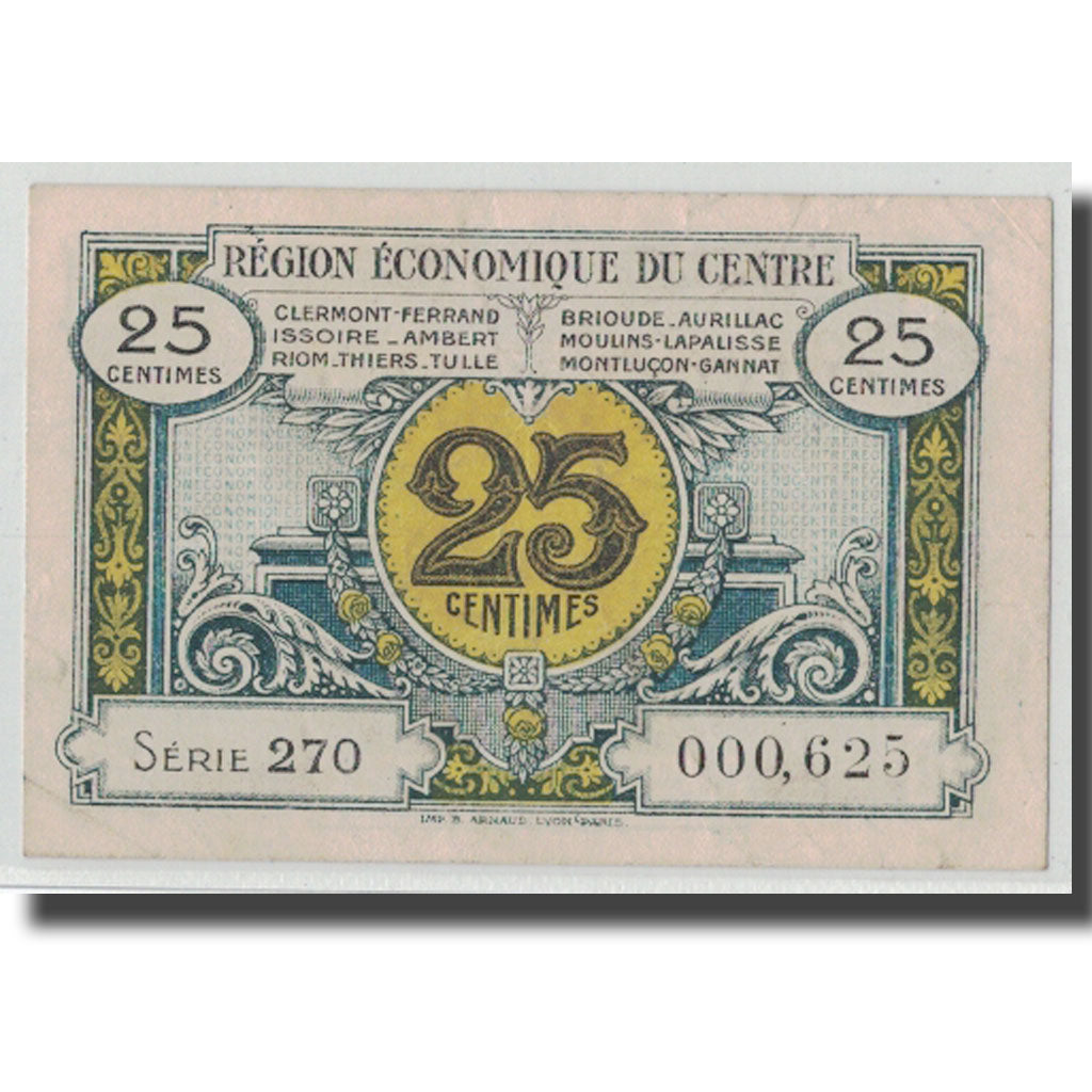 France, Région centre, 25 Centimes, EF(40-45), Pirot:40-1