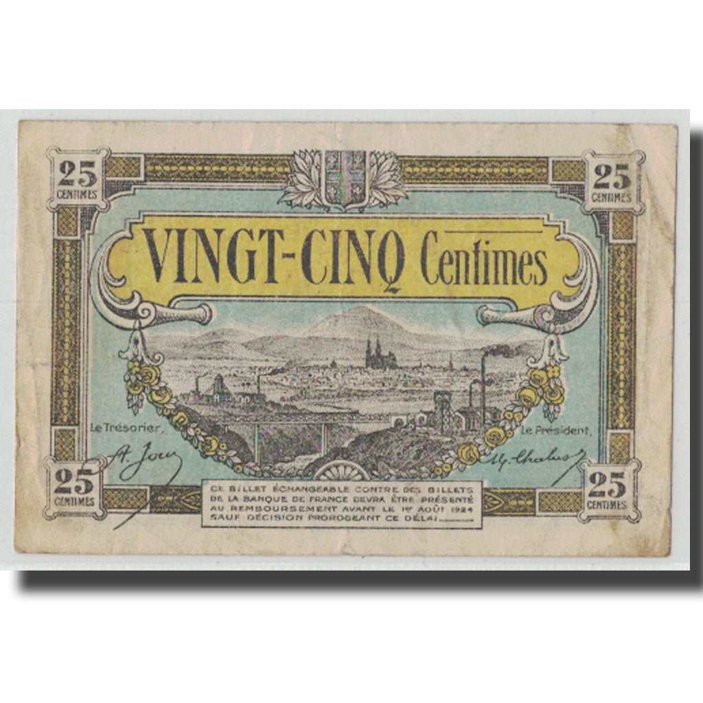 Frankrijk, Région centre, 25 Centimes, TB+, Pirot:40-1