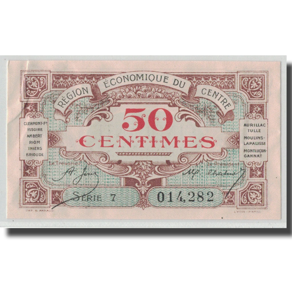 Francja, Région centre, 50 Centimes, Undated, AU(55-58), Pirot:40-5