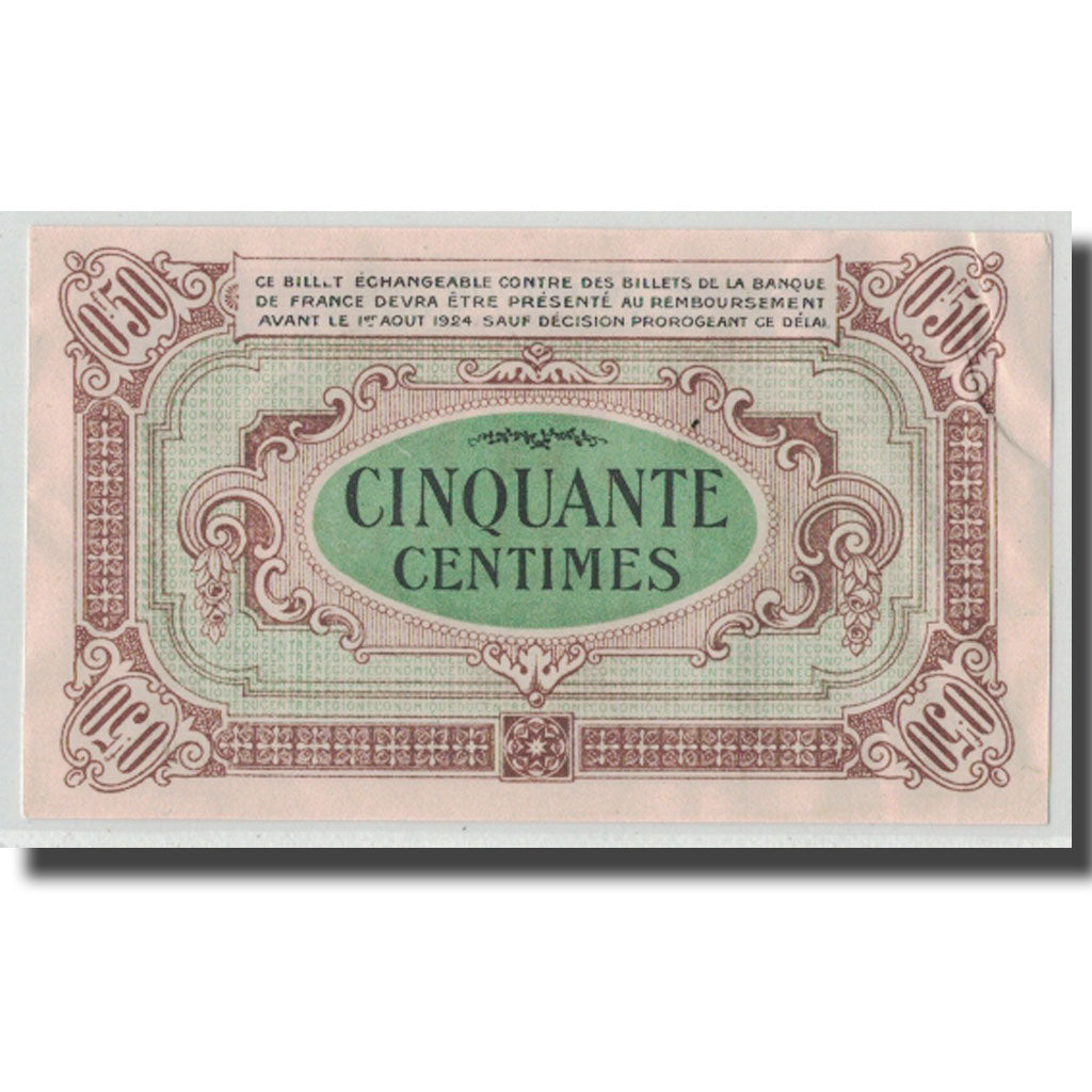 Francja, Région centre, 50 Centimes, Undated, AU(55-58), Pirot:40-5