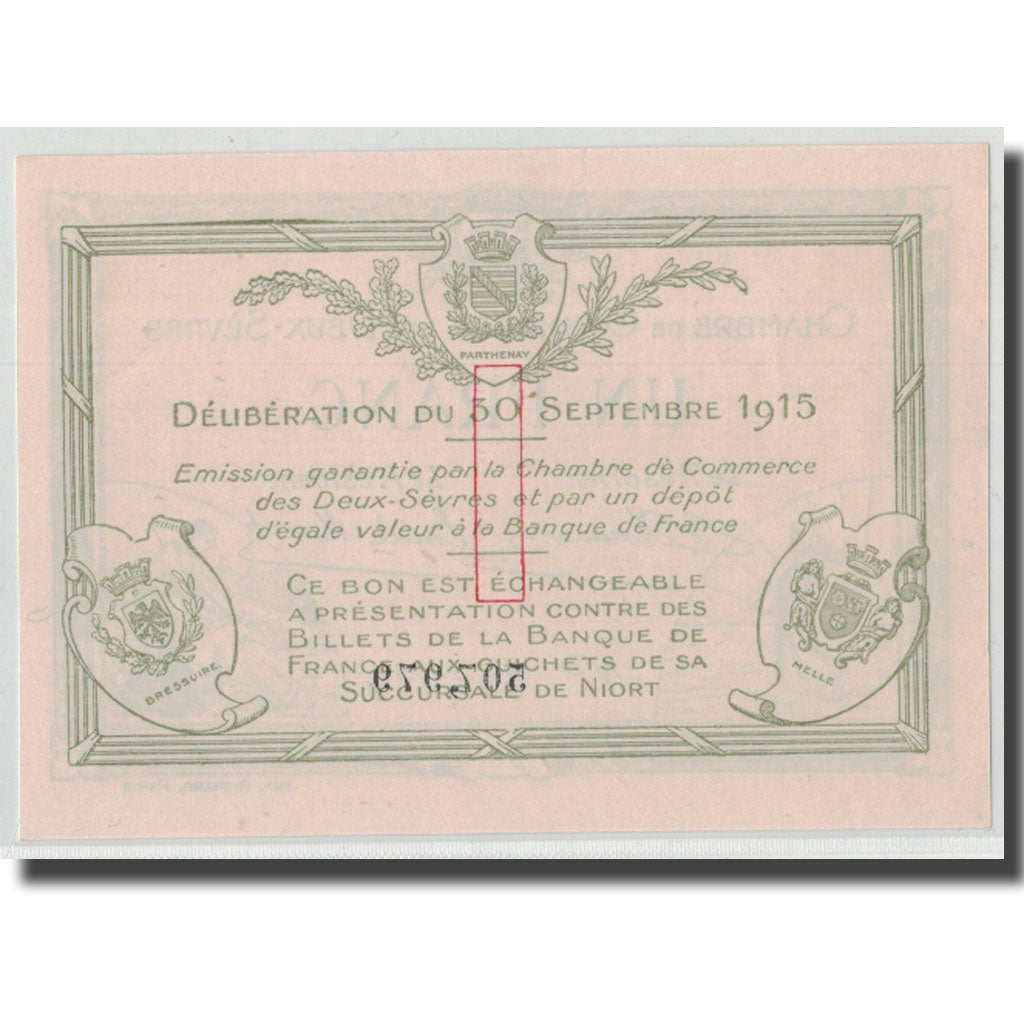 Frankreich, Deux-Sèvres, 1 Franc, 1915, UNZ, Pirot:93-3