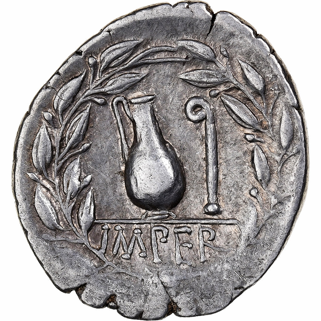 Caecilia, Denarius, 81 BC, North Italy, Countermark, Silver, EF(40-45)