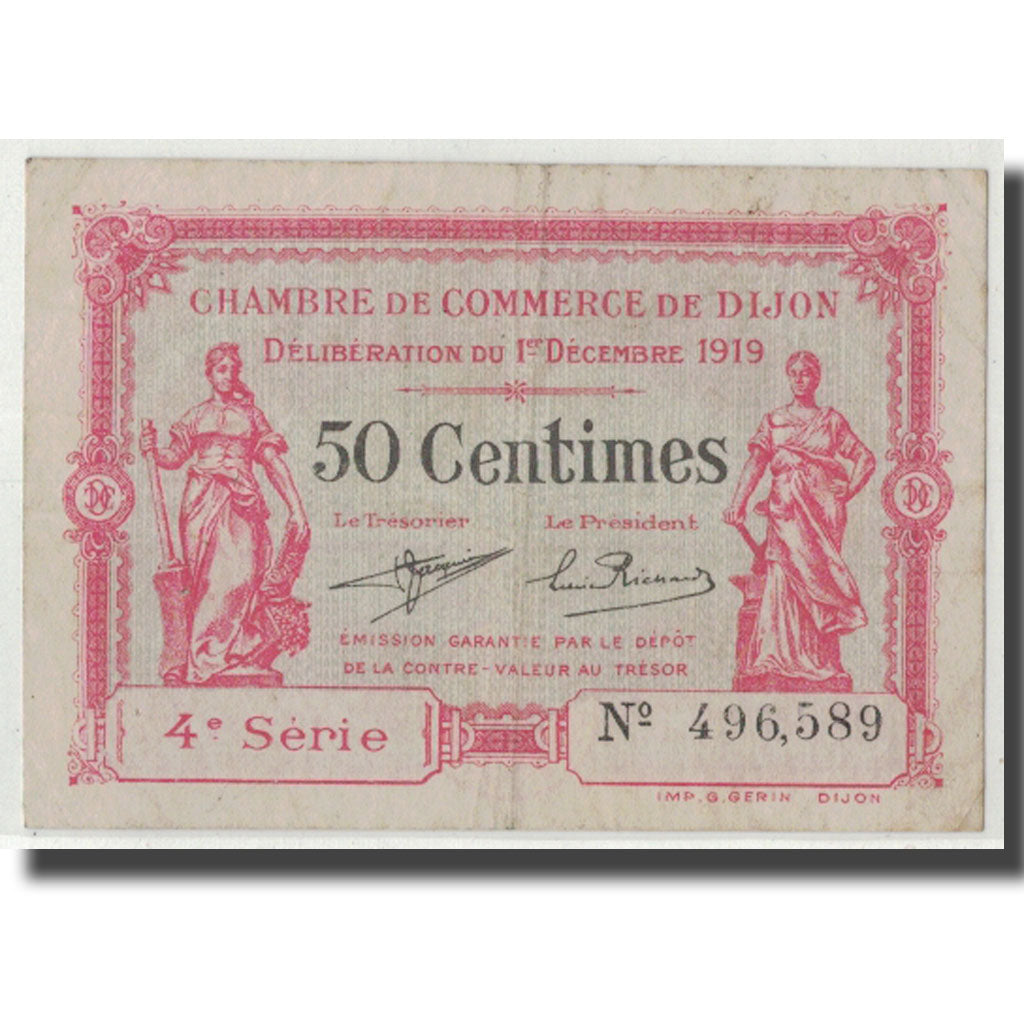 Frankreich, Dijon, 50 Centimes, 1919, SS, Pirot:53-17