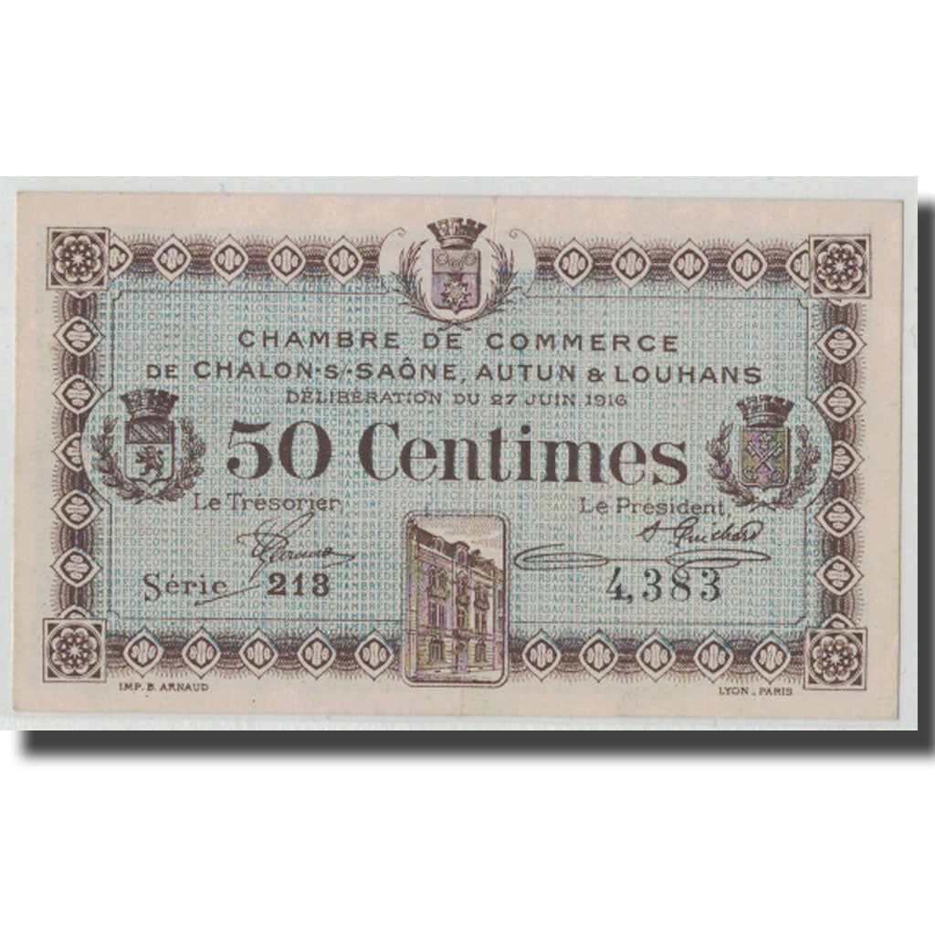 Frankreich, Châlon-sur-Saône, 50 Centimes, 1916, UNZ, Pirot:42-1