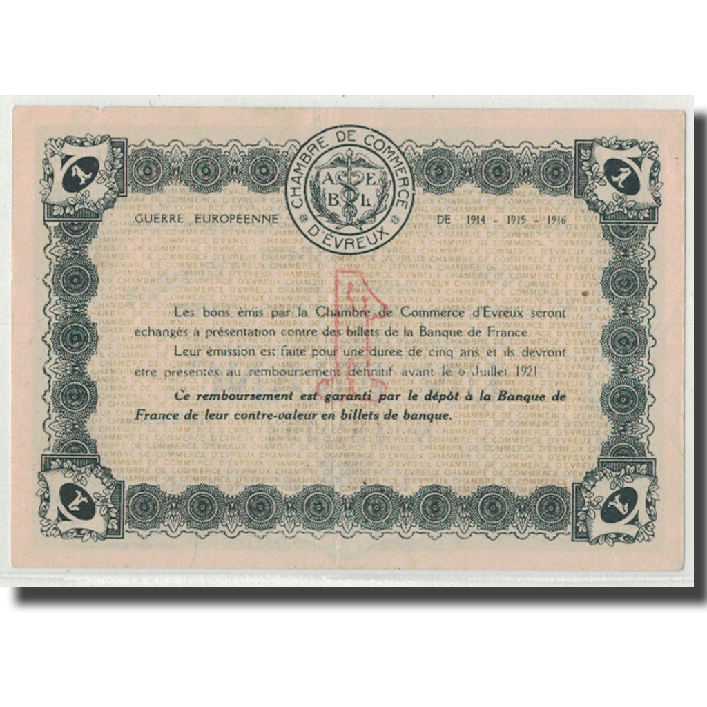 Frankrijk, Evreux, 1 Franc, 1915/1916, SUP, Pirot:57-9