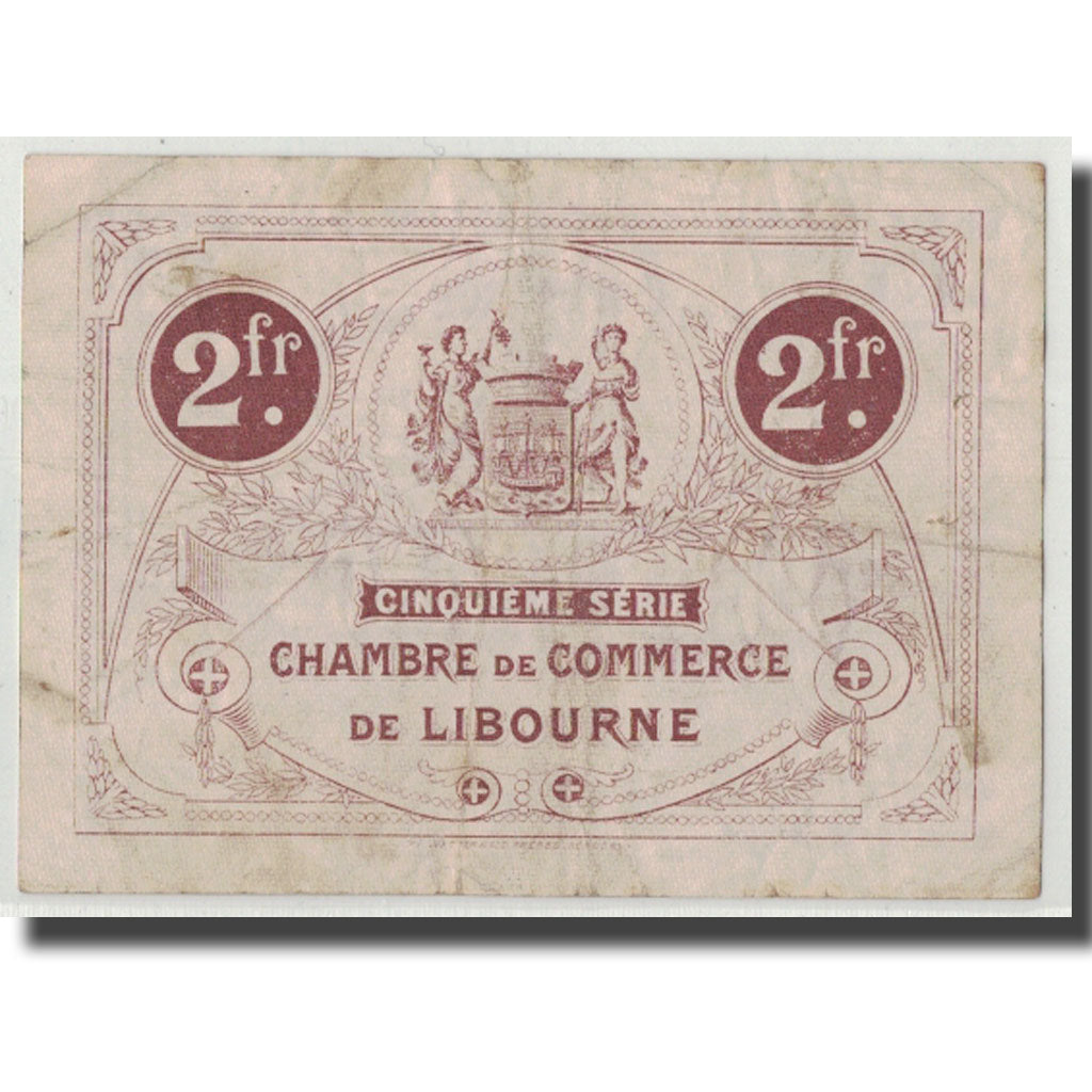 Libourne, 2 Francs, 1918, S+, Pirot:72-27