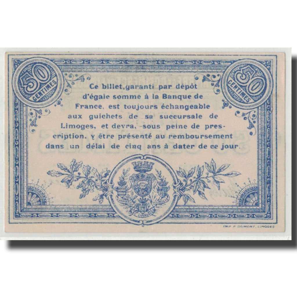 Frankrijk, Limoges, 50 Centimes, 1914, SPL, Pirot:73-1