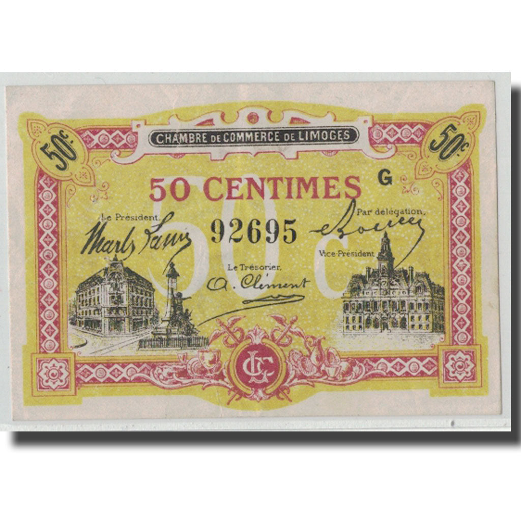 Frankreich, Limoges, 50 Centimes, VZ+, Pirot:73-23