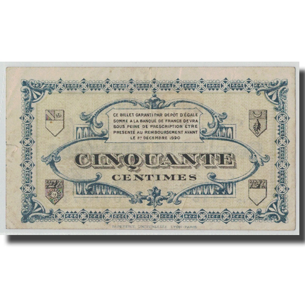 Frankreich, Lons-le-Saunier, 50 Centimes, SS, Pirot:74-9