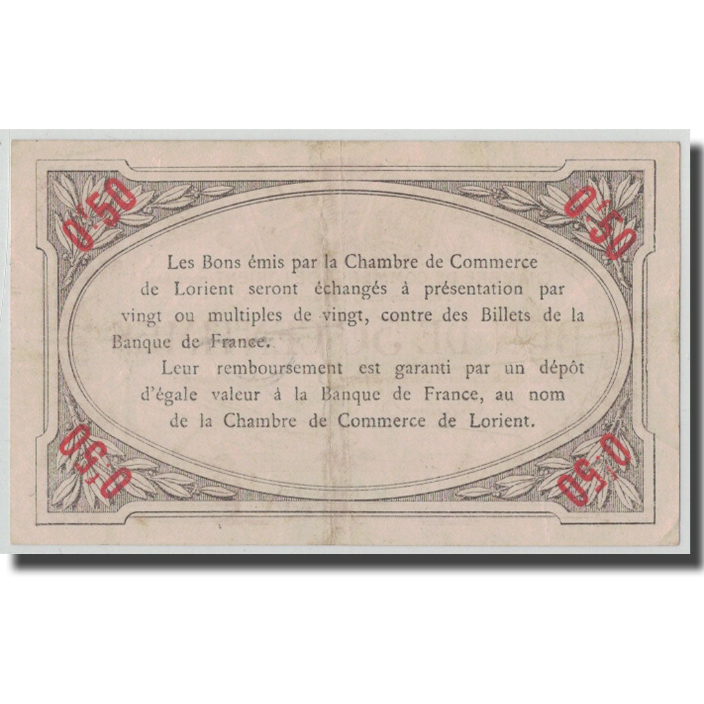 Frankreich, Lorient, 50 Centimes, 1915, SS, Pirot:75-1