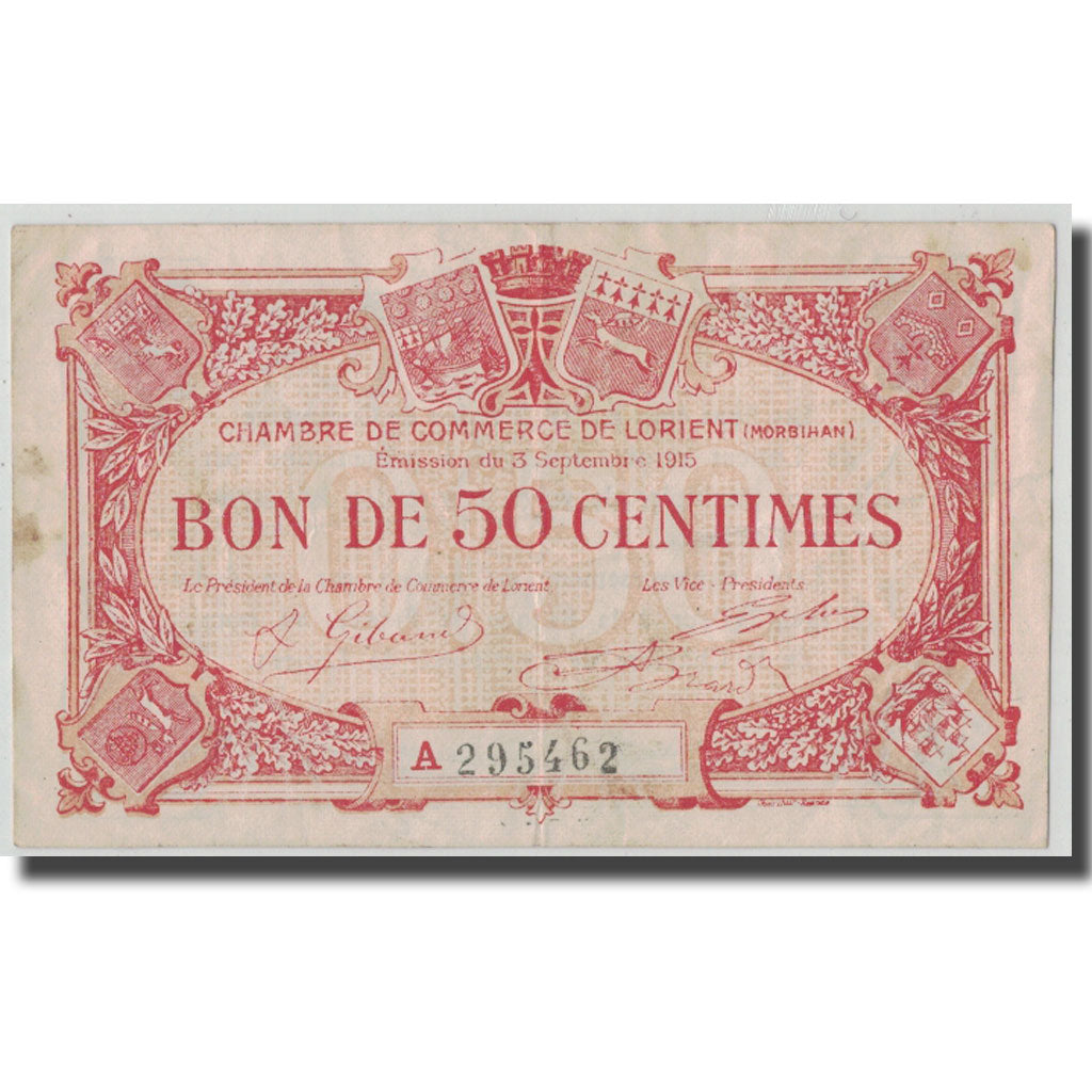 Frankrijk, Lorient, 50 Centimes, 1915, TTB, Pirot:75-20