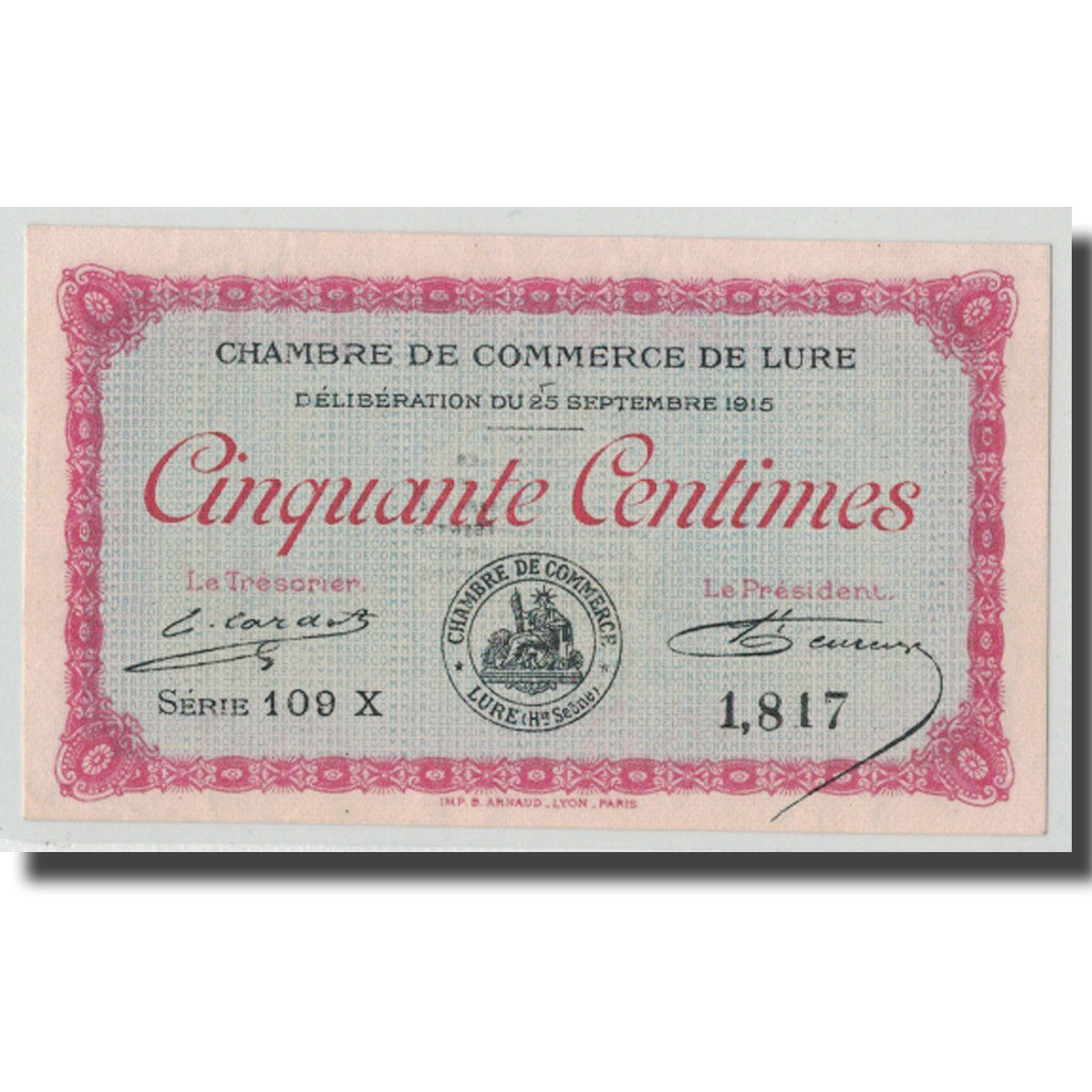 Francia, Lure, 50 Centimes, 1915, UNC, Pirot:76-1