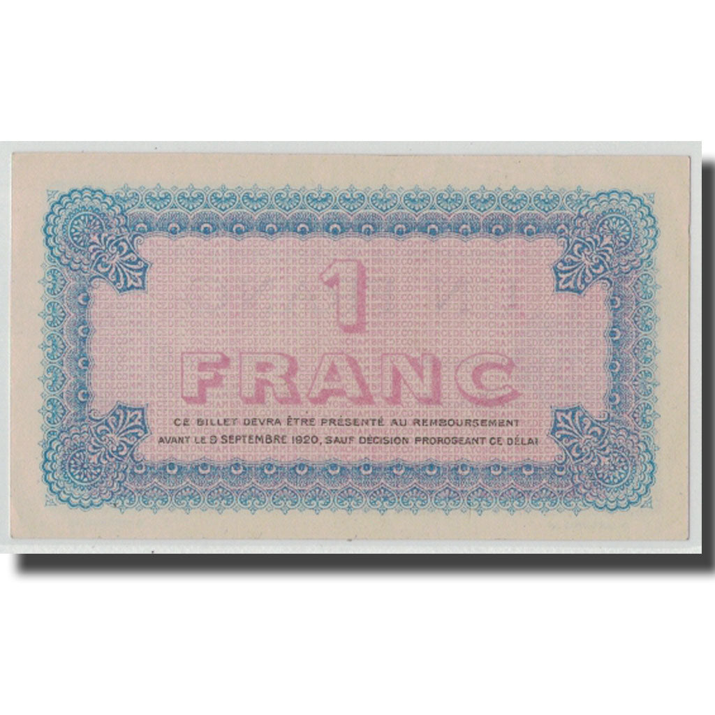 France, Lyon, 1 Franc, 1915, UNC(63), Pirot:77-6