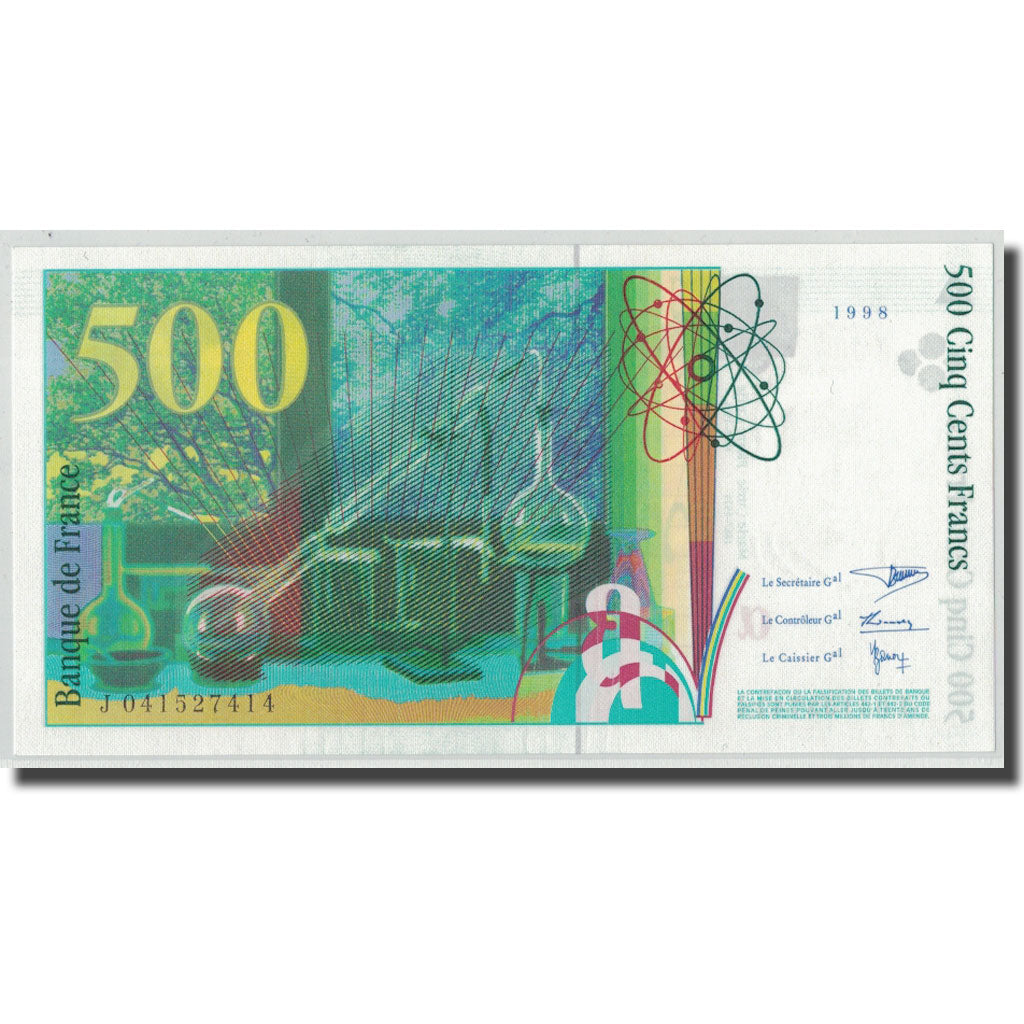 France, 500 Francs, 1998, Sans Strap, UNC(65-70), Fayette:76quarto.4, KM:160c