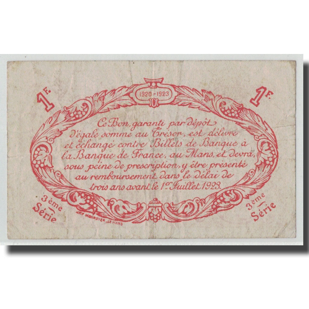 França, Le Mans, 1 Franc, 1920, VF(30-35), Pirot:69-18