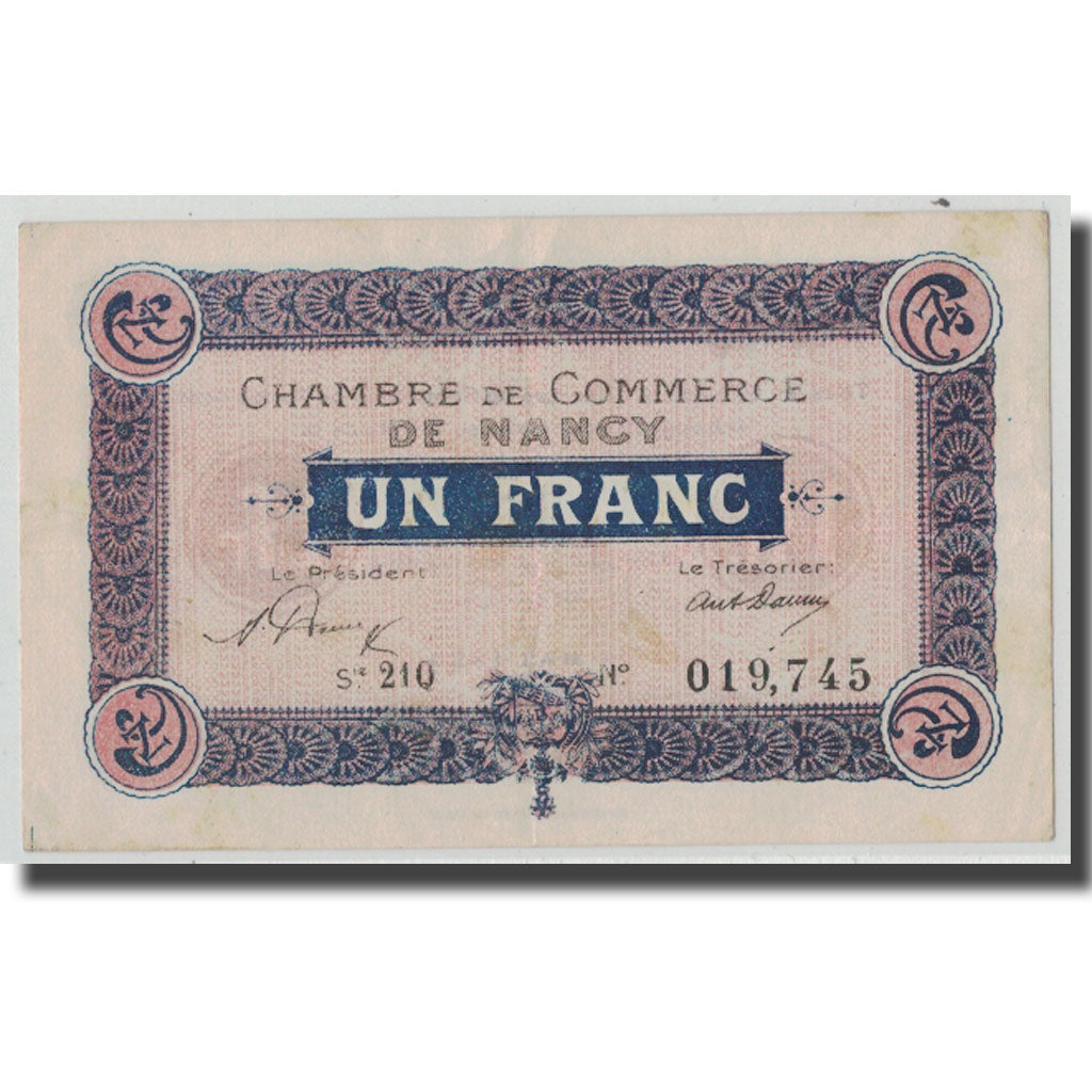 France, Nancy, 1 Franc, 1920, EF(40-45), Pirot:87-42