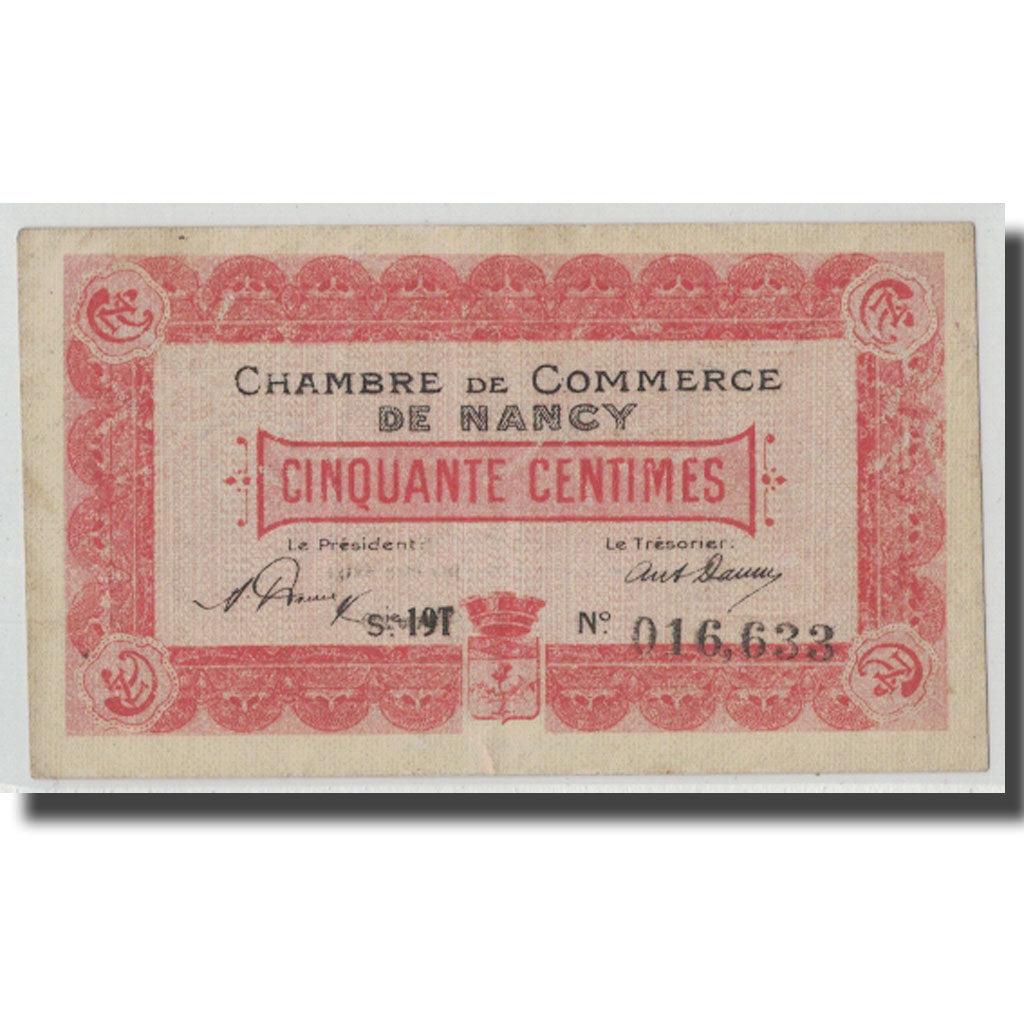 Francia, Nancy, 50 Centimes, 1920, MBC, Pirot:87-37
