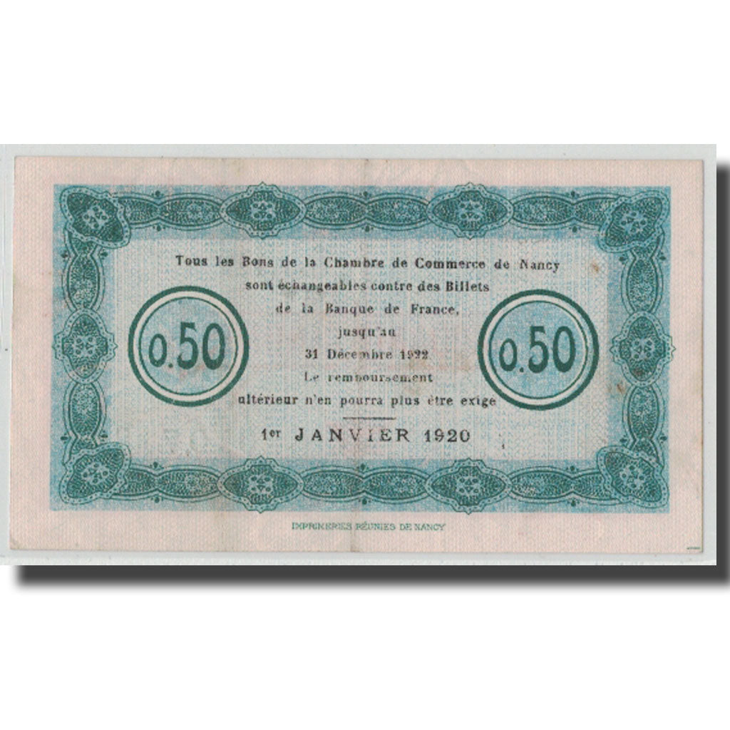 Frankrijk, Nancy, 50 Centimes, 1920, SUP, Pirot:87-38