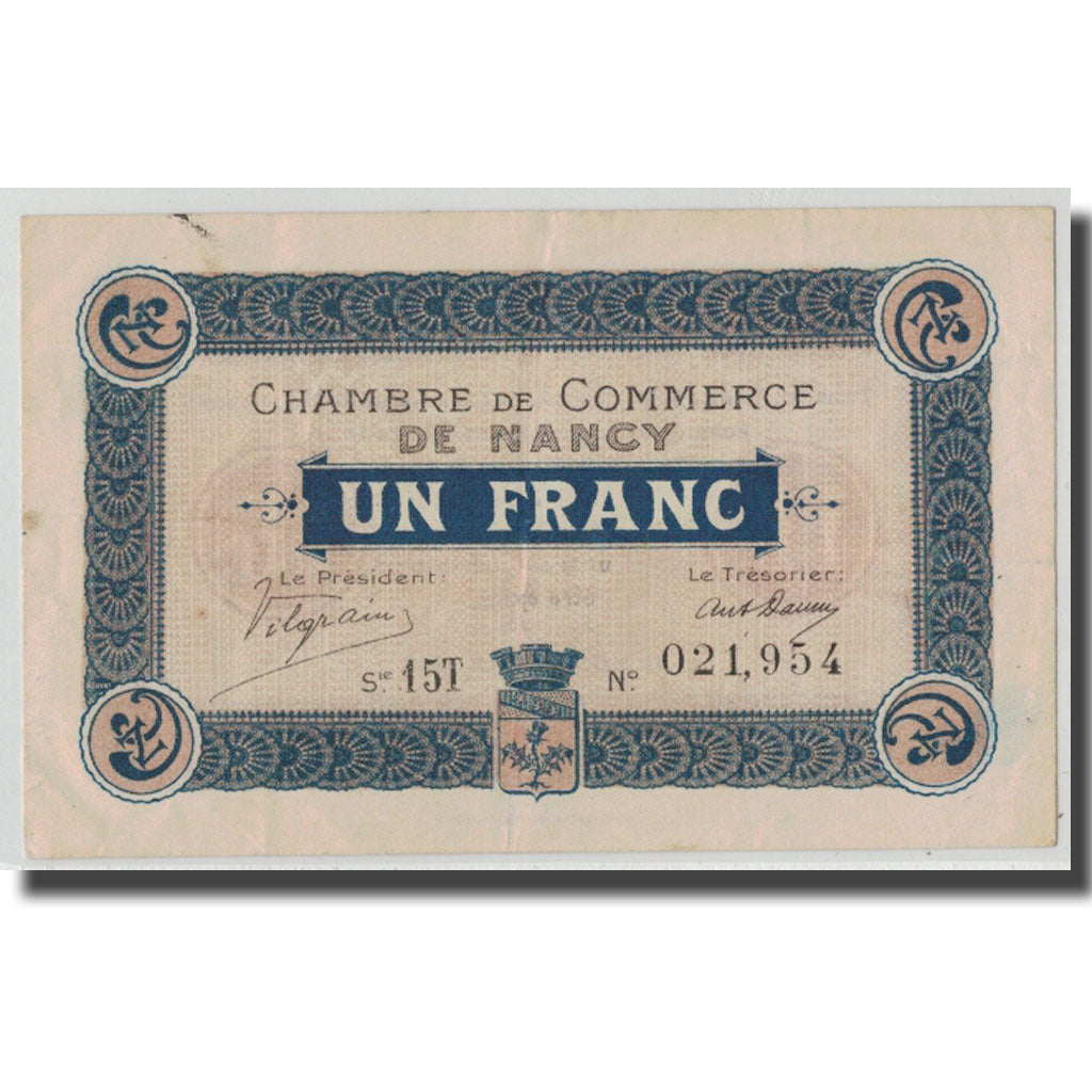 França, Nancy, 1 Franc, 1918, AU(50-53)