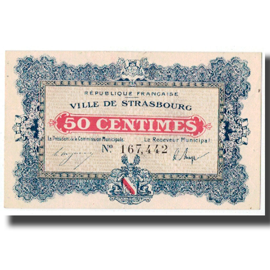 Frankrijk, Strasbourg, 50 Centimes, 1918, SUP, Pirot:133-1