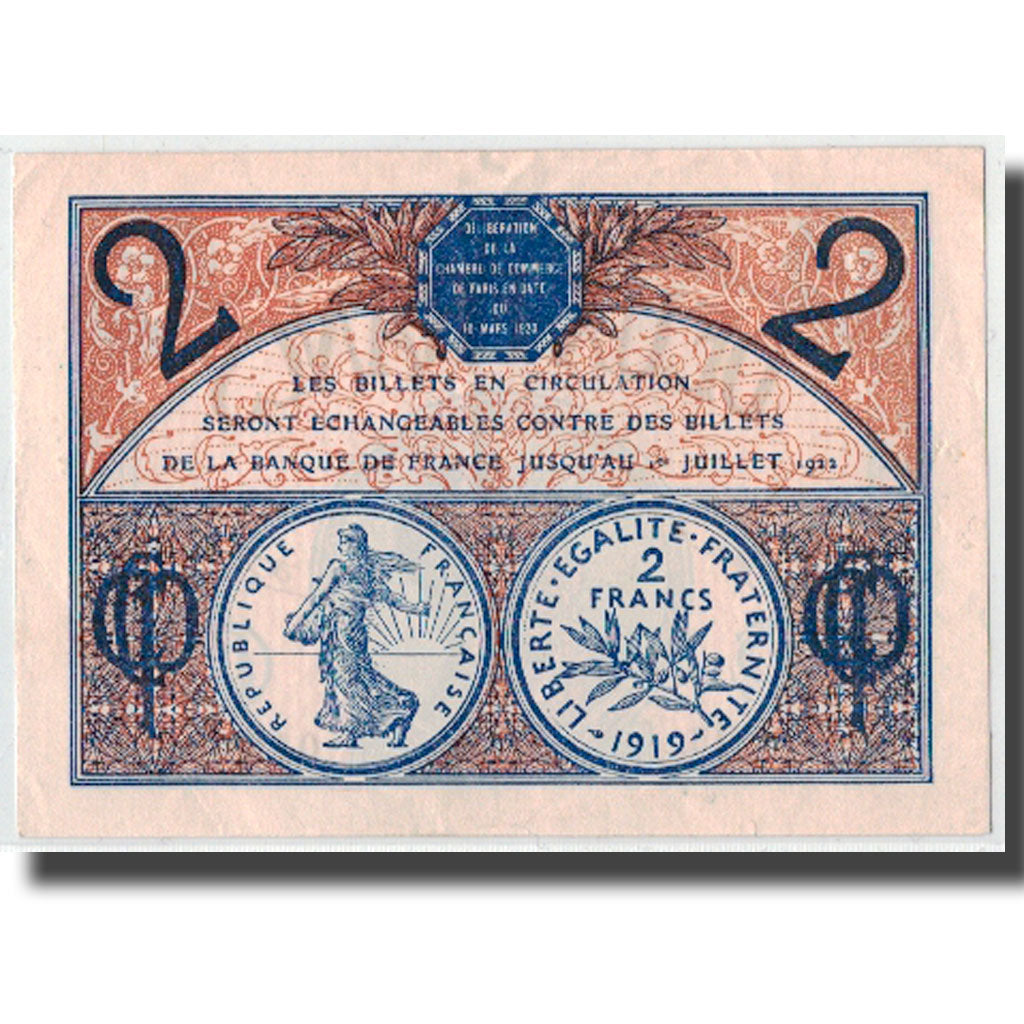 France, Paris, 2 Francs, 1920, SUP, Pirot:97-28