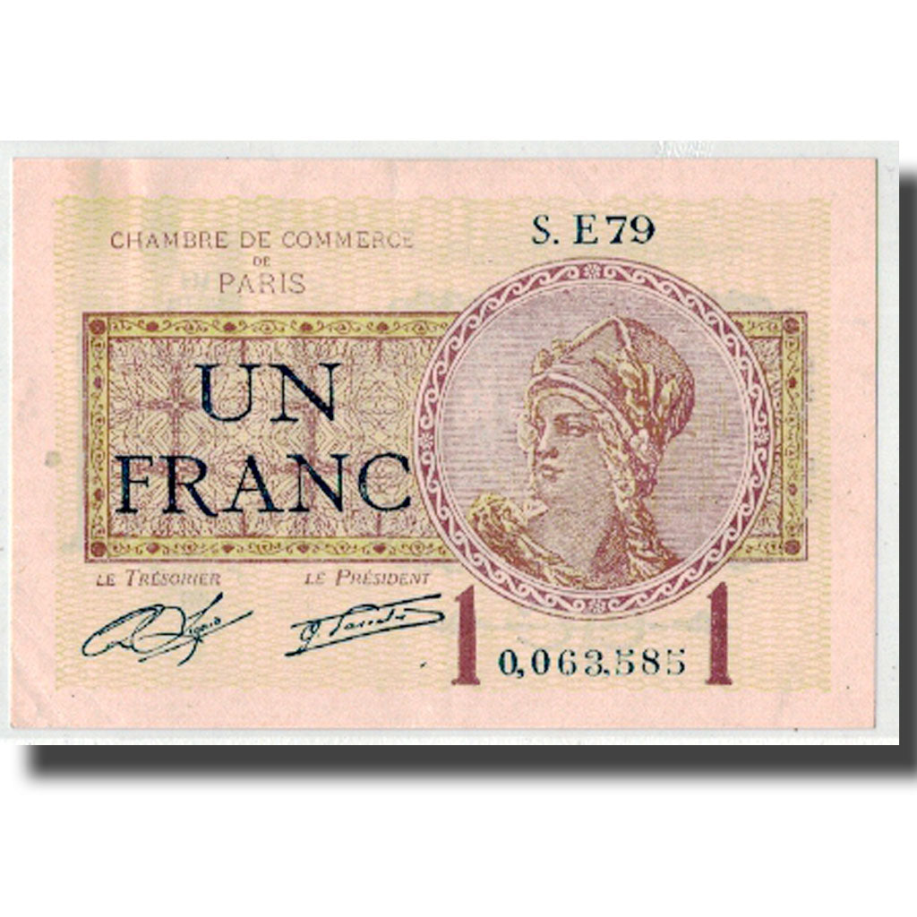 France, Paris, 1 Franc, 1920, UNC(60-62), Pirot:97-23