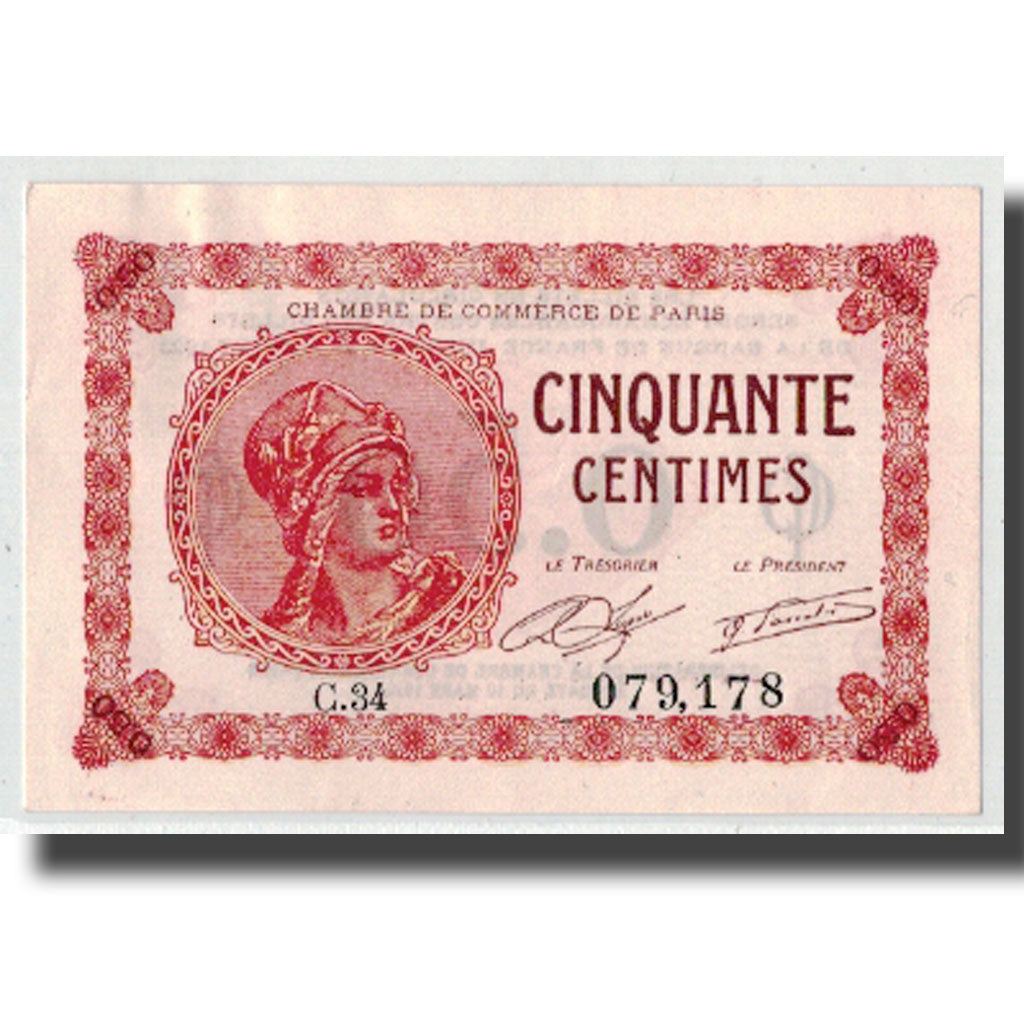 Frankreich, Paris, 50 Centimes, 1920, UNZ-, Pirot:97-10