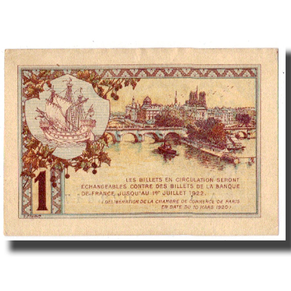 Frankreich, Paris, 1 Franc, 1920, VZ, Pirot:97-36
