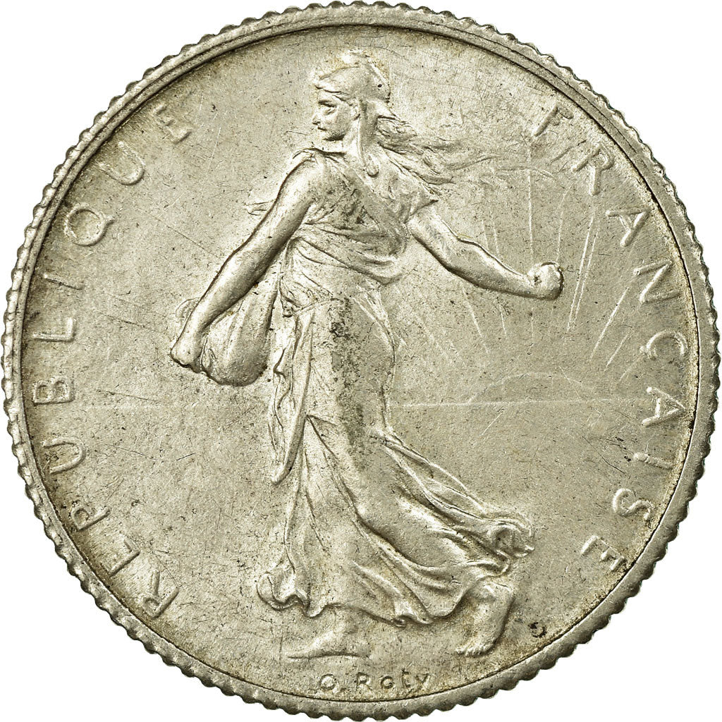 Coin, France, Semeuse, Franc, 1909, Paris, AU(55-58), Silver, KM:844.1