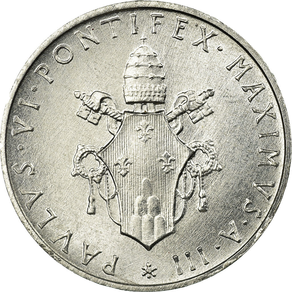 Coin, VATICAN CITY, Paul VI, Lira, 1965, MS(64), Aluminum, KM:76.2