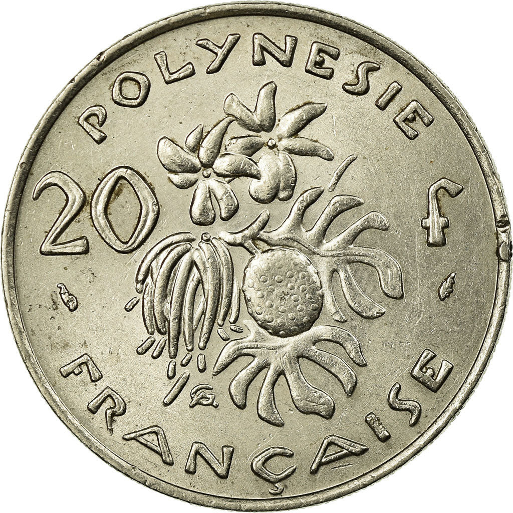 Coin, French Polynesia, 20 Francs, 1975, Paris, EF(40-45), Nickel, KM:9