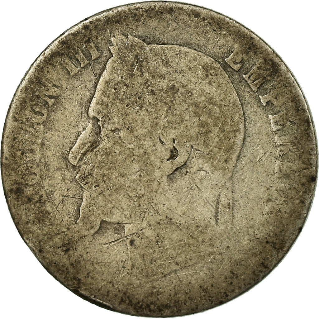 Moneda, Francia, Napoleon III, Napoléon III, 50 Centimes, 1867, Paris, BC