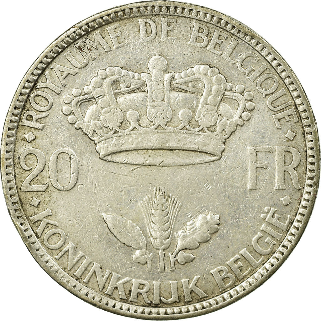 Monnaie, Belgique, 20 Francs, 20 Frank, 1935, TTB, Argent, KM:105