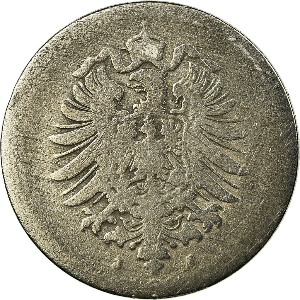 Coin, GERMANY - EMPIRE, Wilhelm I, 5 Pfennig, 1875, Hambourg, VG(8-10)