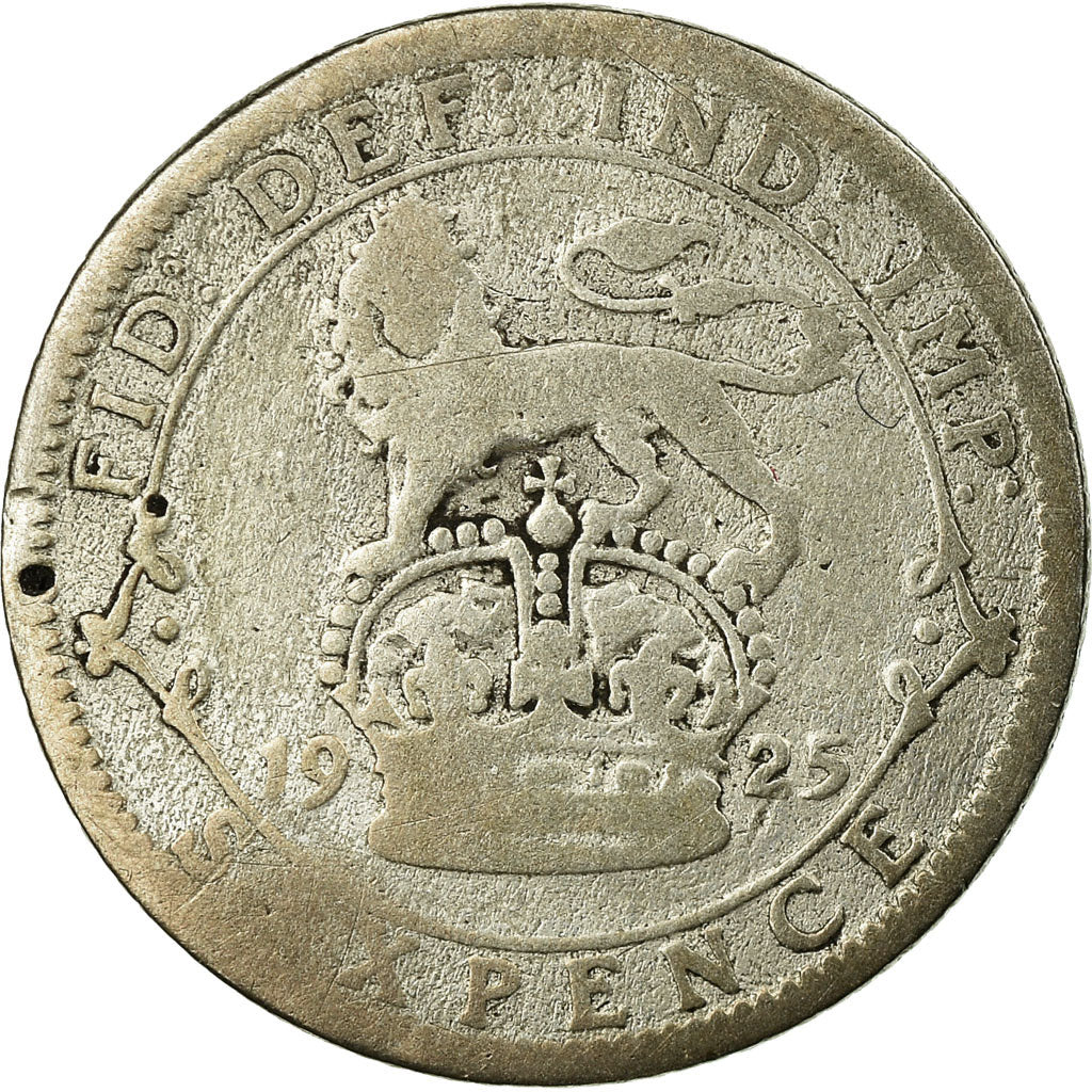 Monnaie, Grande-Bretagne, George V, 6 Pence, 1925, TB, Argent, KM:815a.2