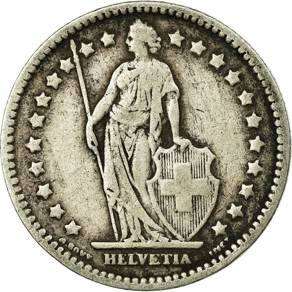 Coin, Switzerland, Franc, 1914, Bern, VF(20-25), Silver, KM:24