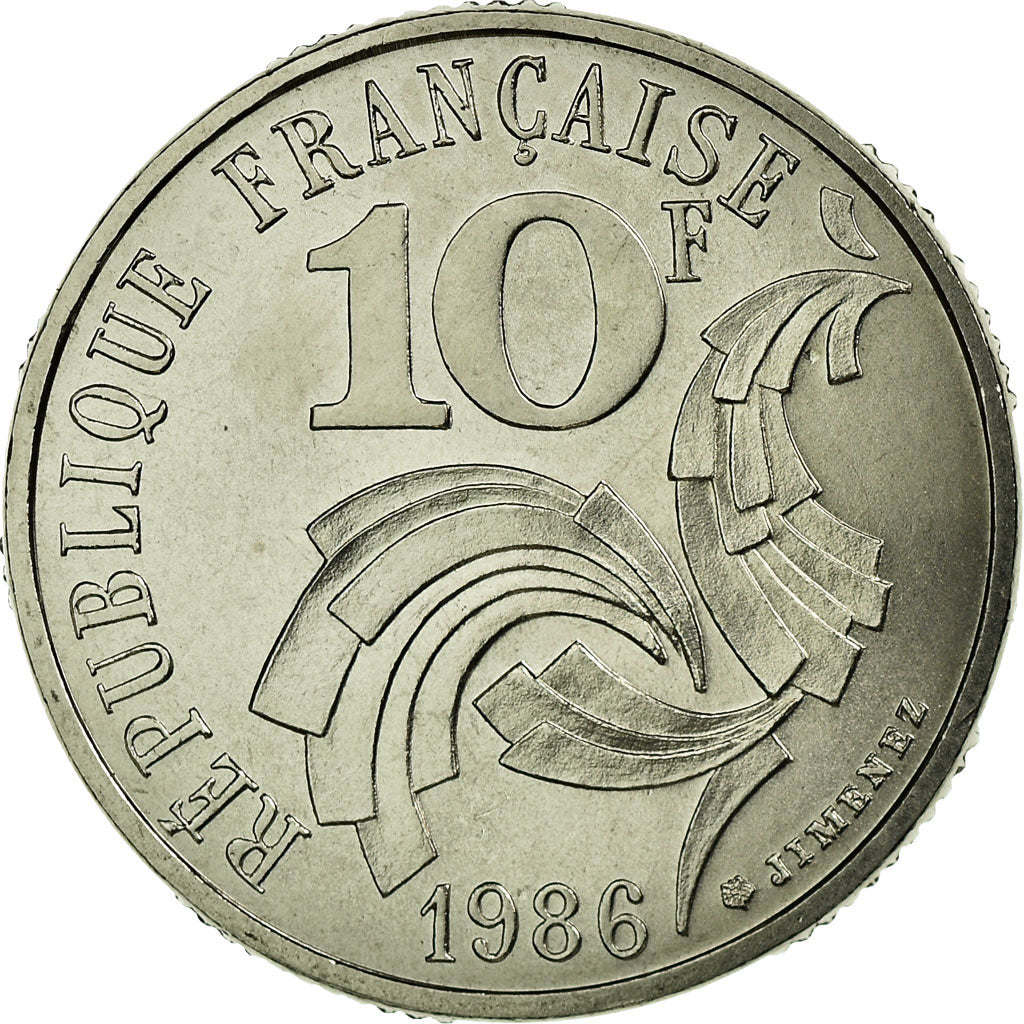 Monnaie, France, Jimenez, 10 Francs, 1986, FDC, Nickel, Gadoury:824, KM:959