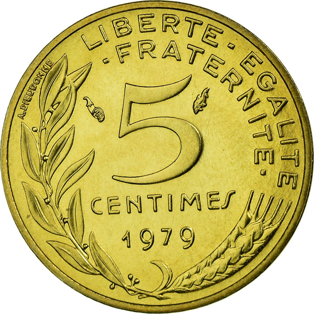 Coin, France, Marianne, 5 Centimes, 1979, Paris, MS(65-70), Aluminum-Bronze