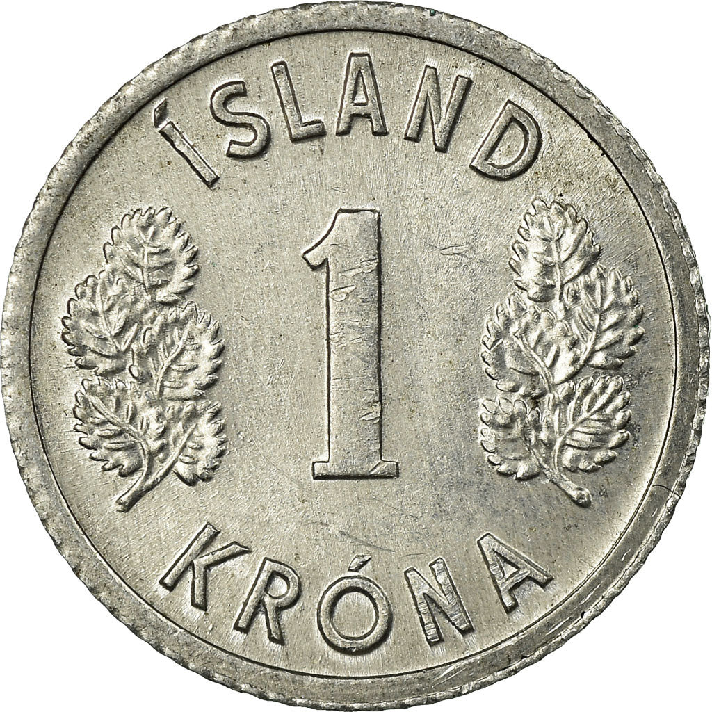 Coin, Iceland, Krona, 1980, EF(40-45), Aluminum, KM:23